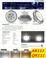 หลอดไฟ AR111- QR111 12w หลอดไฟ LED หลอดไฟ ดาวไลท์ ใส่ในโคม ดาวไลท์รุ่นขา2เขี้ยว มีทั้ง 12v - 220v