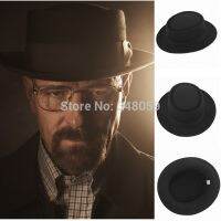 Fashion Men Classic Felt Pork Pie Porkpie Fedora Hat Chapea Cap Upturn Masculino Black Ribbon Band Panama Hats