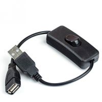 USB Cable 28 cm USB 2.0 Male to Female Extension Extender Black Cable With Switch ON OFF Cable for Computer Mobile Storage Toilet Covers