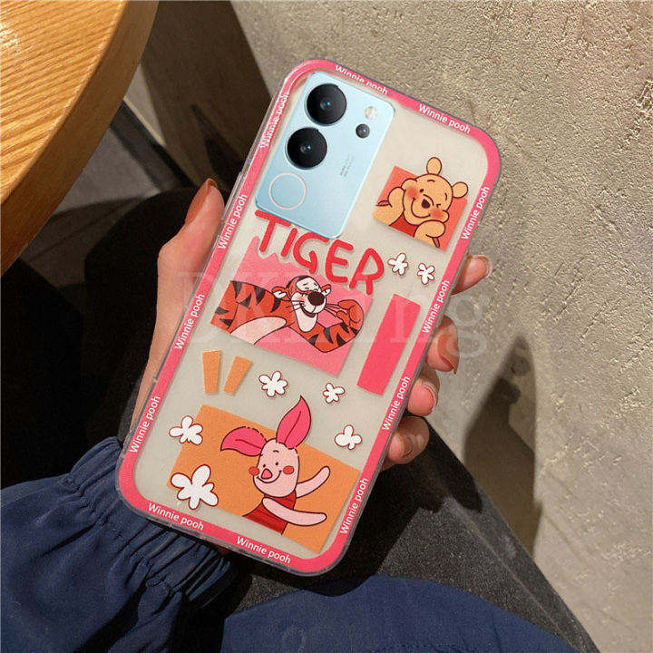 เคสใส่โทรศัพท์สำหรับ-vivo-v29-2023เคสมือถือซิลิโคนนิ่มลายหมีหมูน่ารักเคสฝาหลัง-vivov29-5g-5g-v29ลายการ์ตูนหมีหมู