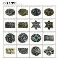 【CC】■๑卍  Bullzine wholesale zinc alloy skull LUCKY western celtic belt buckle SHERIFF eagle god bless America US