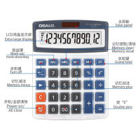 OSALO 4M Calculator Standard Function Calculator Desktop Electronic CalculatorS Solar and Battery Dual Power Supply for School