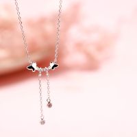 Fashion woman sweet Ins Super Fairy Butterfly pendant Necklace Female charm choker Clavicle Chain jewelry