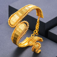 Janekelly Luxury Unique African Bangle celet Ring Set For Women Wedding Cubic Zircon Crystal CZ Dubai Bridal Jewelry Set