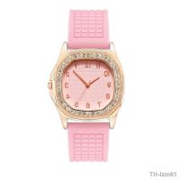 ⌚ Ms. Quartz watch fashion square diamond alloy shell contracted joker female digital time table