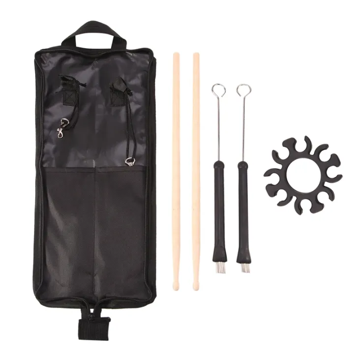 5a-wooden-drum-stick-kit-with-metal-drum-brush-drum-stick-holder-clip-retractable-steel-wire-drum-jazz-drum-brushes