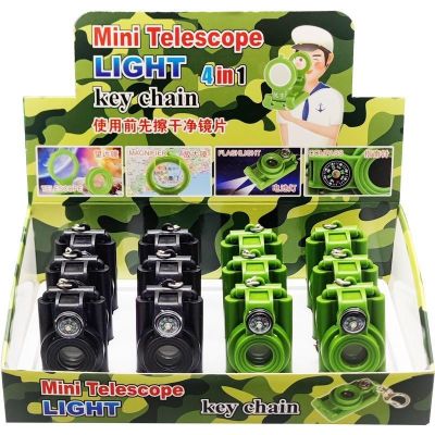 ต้นฉบับ Multi-functional mini kid telescope portable torch compass electric childrens toy for boys and girls