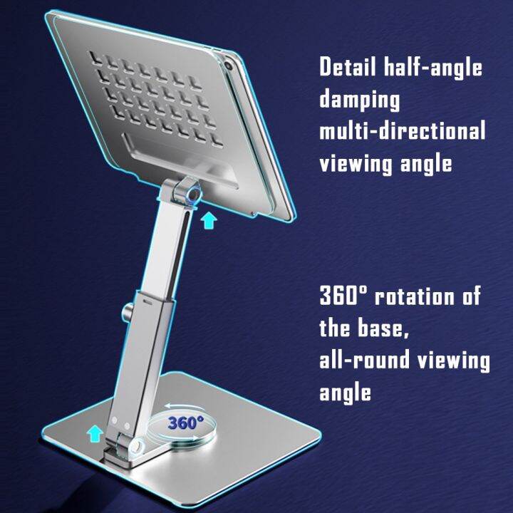 ขาตั้งแท็บเล็ต-อะลูมิเนียมอัลลอย-น้ําหนักเบา-สามารถปรับมุมได้-ติดตั้งง่าย