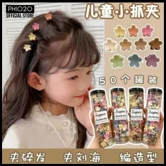 74pcs Baby Girls Hair Clip Flower Hair Tie Hairpin Side Clip Rubber Bands  Hair Rope Hair Bands Hair Accessories