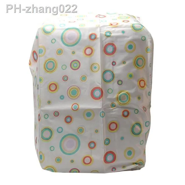 floral-printed-zipper-washing-machine-cover-protective-case-decoration-home-easy-to-clean-front-loading-dust-proof-accessory