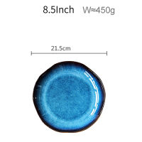 Japanese Style Pigmented Irregular Dish Ceramic Plates Creative Steak Dessert Tray Home Decor Tableware Kitchen Dinner Plates