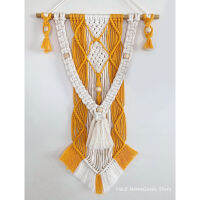 ขนาดเล็กสี Macrame Tapestry Wall Ornament Bohemian Craft ตกแต่ง Gorgeous Tapestry สำหรับห้องนอนหน้าแรกห้องรับแขก Room Decor