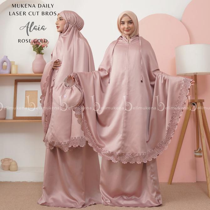 Mukena Dewasa Silky Daily Laser Cut Bros 2in1 Alaia Lazada Indonesia