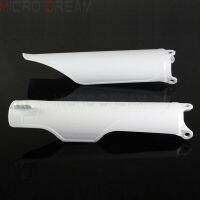 White Supermoto Enduro Fork Guard Plastic Front Fork Cover For Honda CRF CR 125 250 450 R X RX CRF250 CRF450 CR125 1993 - 2018