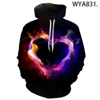 2020 New Casual Love Sweatshirts 3D Printed Men Women Children Hoodies Long Sleeve Pullover Streetwear Boy Girl Kids Cool Jacke