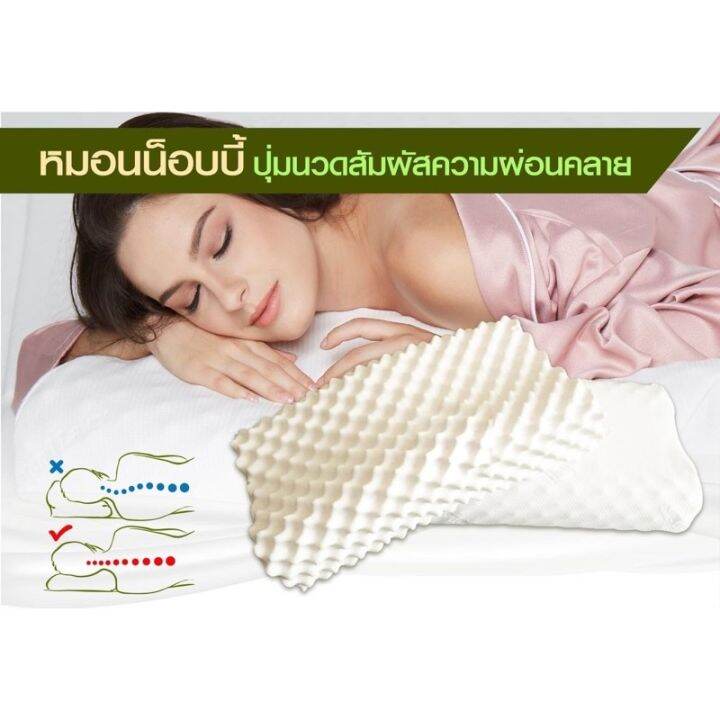 Sleep Well Shop หมอนยางพารา100% หมอนหนุน ขายดีหมอนยางพาราเพื่อสุขภาพแบบมีปุ่มนวด  หมอนสุขภาพ ลดอาการปวดคอ นอนหลับสบาย | Lazada.Co.Th