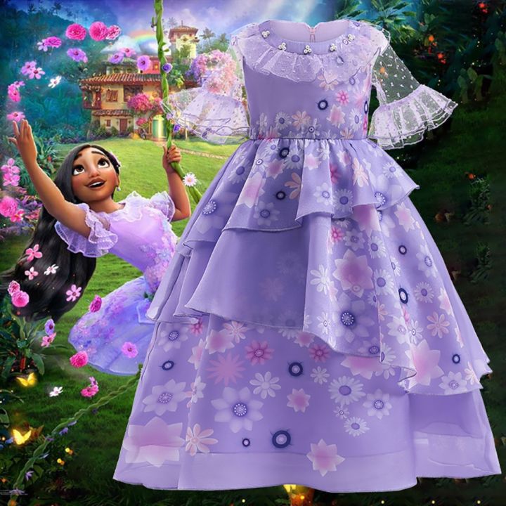 jeansame-dress-encanto-สาว-isabela-madrigal-encanto-mirabel-เครื่องแต่งกายคอสเพลย์แฟนซีเจ้าหญิงชุดสีม่วงเด็กเทศกาลพรรคเสื้อผ้า