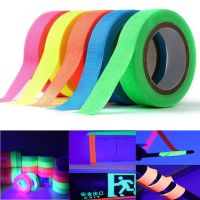 5PCS Lot UV Cotton Luminous Adhesive Cloth Masking Tape Neon Gaffer Colored High Viscosity Black Light for Party Room Decoration Adhesives  Tape