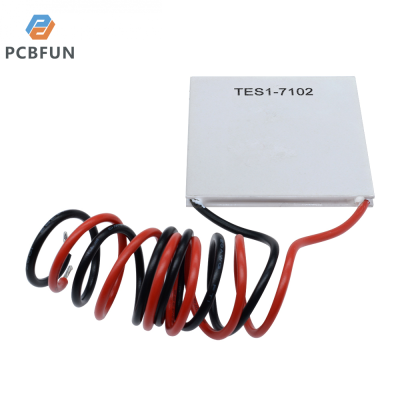 pcbfun แผ่นทำความเย็น TES1-7102 23X23MM แผ่นวัตถุกึ่งตัวนำในระบบทำความเย็น DC 5-8V 2A ความแตกต่างอุณหภูมิสูงสุด65 ℃ ช่วงอุณหภูมิ: -55 ℃ ~ 85 ℃ อุปกรณ์ตู้เย็น