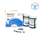 Bộ 50 que thử đường huyết cho máy Sinocare Safe AQ UG + Tặng 50 kim chích