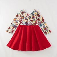 Girlymax Winter Christmas Nutcracker Baby Girls Kids Children Clothes Print Twirl Knee Length Long Sleeve Dress