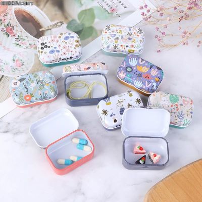 ◇ Mini 1PC Tin Metal Box Sealed Jar Packing Boxes Small Storage Cans Coin Earrings Box Jewelry Candy Box Pill Case