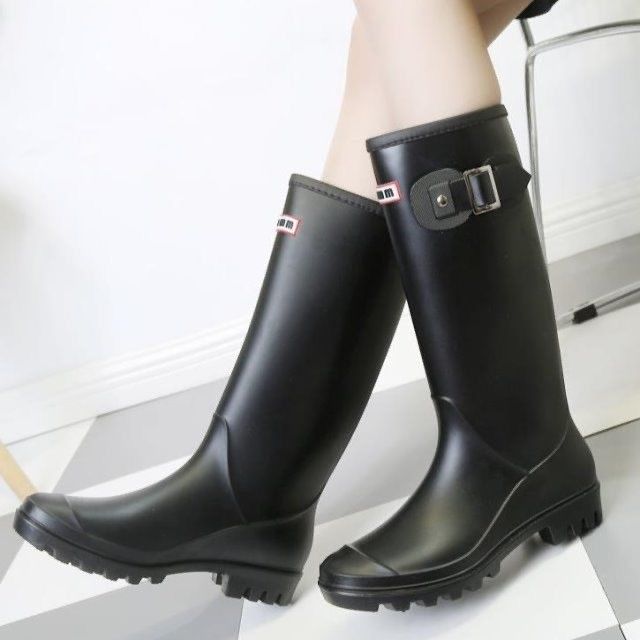 bou021-แฟชั่นกันน้ำฝนกันน้ำผู้ใหญ่หัวเข็มขัดหัวเข็มขัดยาวหลอด-martin-boots-snow-รองเท้าบู๊ตรถจักรยานยนต์