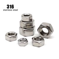 1/2/5/10/50pcs M3 M4 M5 M6 M8 M10 M12 M14 M16 M18 M20 M22 M24 DIN934 316 A4 Stainless Steel Hex Hexagon Nut