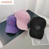 CREAMSD หมวกสแนปแบคแบบลำลองปรับได้,หมวกฮิปฮอปผู้หญิงผู้ชายหมวกกันแดดหมวกแก๊ปเบสบอลฝ้ายปักลายดอกไม้