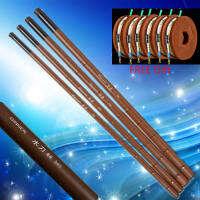 Super Hard Carbon Stream มือตกปลา Telescopic Rod 2/8 Power Feeder ปลาคาร์พ2.7M 3.6M 4.5M 5.4M 6.3M