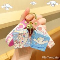 Anime Sanrio Keychain Accessories Kawaii Cinnamoroll Keyring Cartoon Car Key Chain Schoolbag Pendant Ornament Kids Birthday Gift