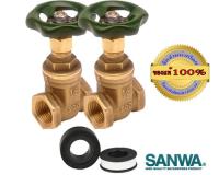 SANWA ประตูน้ำ SANWA 1/2 2 ตัว ของแท้ 100% แถมฟรีเทปพันเกลียว joytex 2 ม้วน