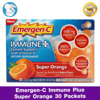 Emergen-C Immune+ Vitamin C Plus Vitamin D &amp; Zinc Super Orange เครื่องดื่มวิตามินซี วิตามินซี วิตามินดี ซิงค์ Emergen