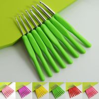 ☋₪ Set of 8 Knitting Crochet Tool Set with Soft Handle Aluminum Hook Colorful DIY Manual Crochet Multifunctional Knitting Tool Set