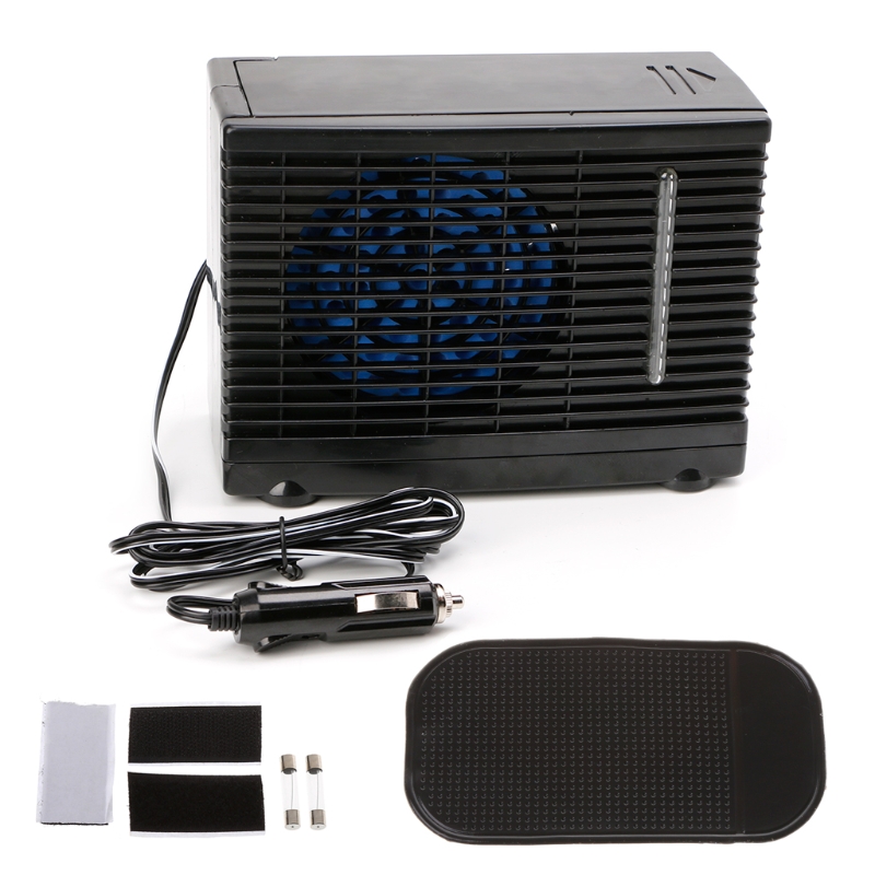 12/24V Portable Mini Car Air Conditioner Home Car Cooler Cooling Fan Water Ice Evaporative Car Air Conditioner Black 24v 