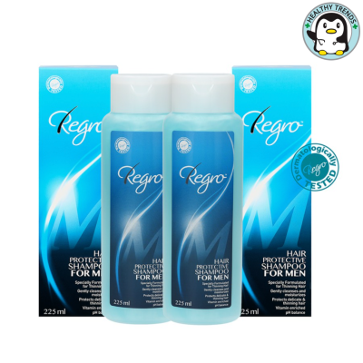 ( แพคคู่ 2 ขวด )Regro Hair Protective Shampoo for Men  สำหรับผู้ชาย รีโกร แชมพู 225 ml.[HHTT]