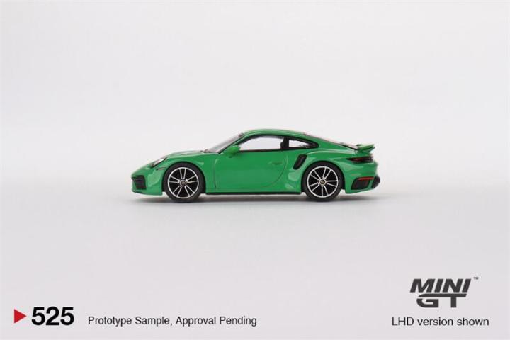 mini-gt-1-64-911-turbo-s-python-green-lhd-diecast-model-car