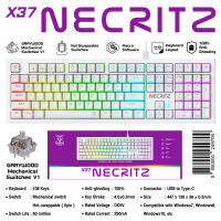 NUBWO-X KEYBOARD NECRITZ X37 WHITE - GRAYWOOD-SWITCH