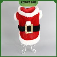 ZZEWEA เสื้อฮู้ดเสื้อผ้าสำหรับสัตว์เลี้ยงหมาชิวาว่าสำหรับสุนัข,เสื้อแจ็คเก็ตคริสต์มาสเสื้อสุนัขซานต้าสำหรับสัตว์เลี้ยงเสื้อผ้าสำหรับวันคริสต์มาสฤดูหนาว