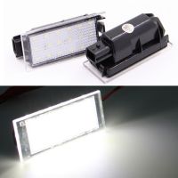 หลอดไฟ LED หมายเลขป้ายทะเบียนรถรถยนต์จำนวน2ชิ้นสำหรับ Renault Megane 2 Clio Laa 2 Megane 3 Twingo Master Vel Satis