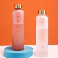 1L Plastic Water Bottle With Time Stamp Scale For Fitness Sports Portable Large Capacity Water Bottle Mug Water Drinking