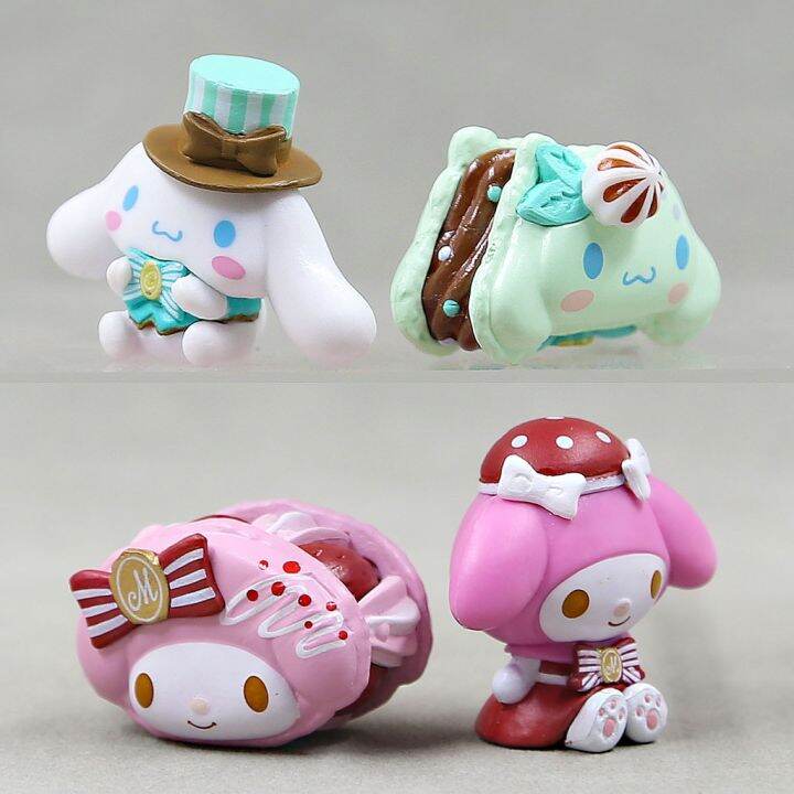 ns3-โมเดลฟิกเกอร์-sanrio-action-figure-cream-cake-macaroon-kuromi-melody-cinnamoroll-pochacco-ของเล่นสําหรับเด็ก-2-ชิ้น