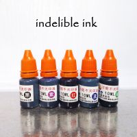 10 ml indelible ink for self-ink stamp permanent waterproof Instantly dry graffiti paint black blue red for marker pen refill