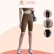 Quần đùi thể thao legging nữ tập gym yoga AMI MEDEA siêu co giãn, lưng cao