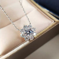 COSFIX Moissanite สร้อยคอผู้หญิง1 CT D สี VVS1ตัดที่ยอดเยี่ยมรอบเพชรดอกทานตะวันจี้สร้อยคอ925เงินเครื่องประดับ