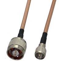 1pcs RG142 N Male Plug to Mini UHF Male Plug RF Coaxial Connector Pigtail Jumper Cable Wire Terminals New 6inch 5M