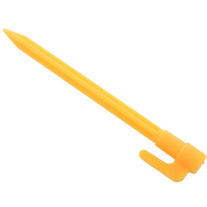 10pcs-camping-tools-plastic-tent-pegs-nails-sand-ground-stakes-outdoor-camping-tent-awning-yellow-tent-accessories