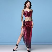 hot【DT】 Belly Skirt Set Performance Fashion Carnaval Disfraces Adults Faldas Gitanas Largas