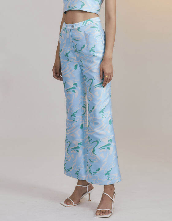 ss23-aqua-jacquard-cropped-bell-bottom-pants-กางเกงขายาว-ทรงระฆังหรือขาม้า-สาบเอวติดกระดุม-ติดซิปกลางหน้า-pn-8230402