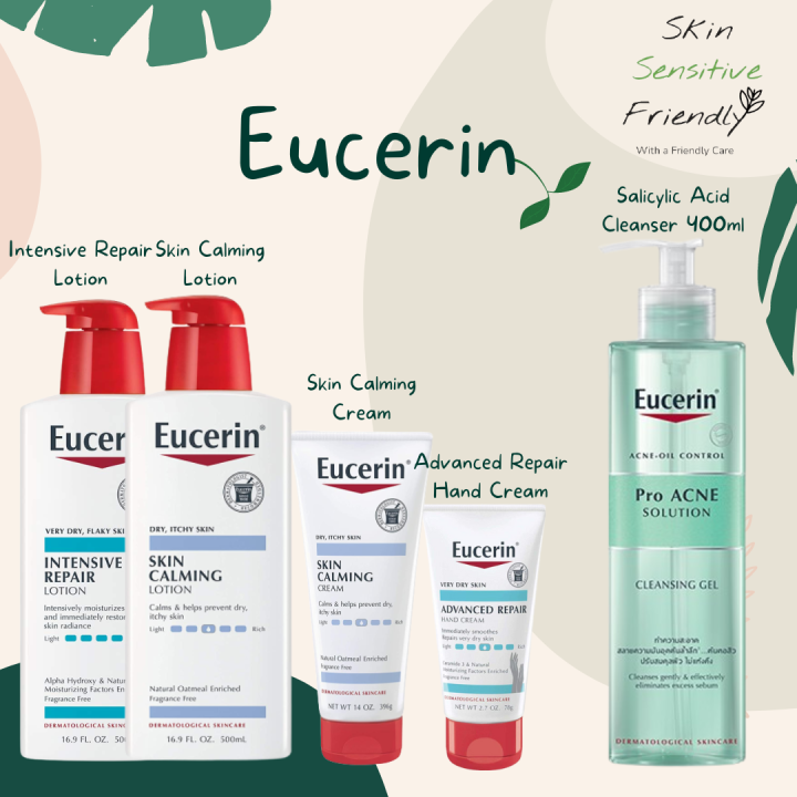 Eucerin Pro-Acne Solution Salicylic Acid Cleanser | Itch Soothing Cream ...